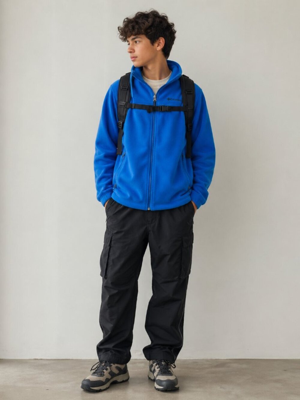 Columbia Kids Blue Fleece Jacket Size S Full Zip Lightweight Gorpcore